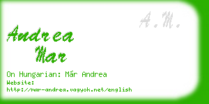 andrea mar business card