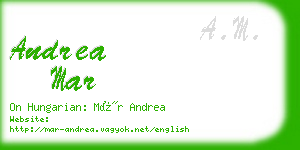 andrea mar business card